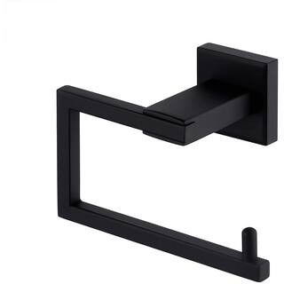 Wall Mount Toilet Paper Holder in Matte Black | The Home Depot
