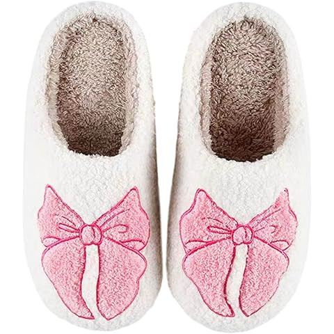 Womens Mens Slippers Retro Memory Foam Cute Cartoon Plush Fluffy Warm Fur Lined slippers Indoor H... | Amazon (US)