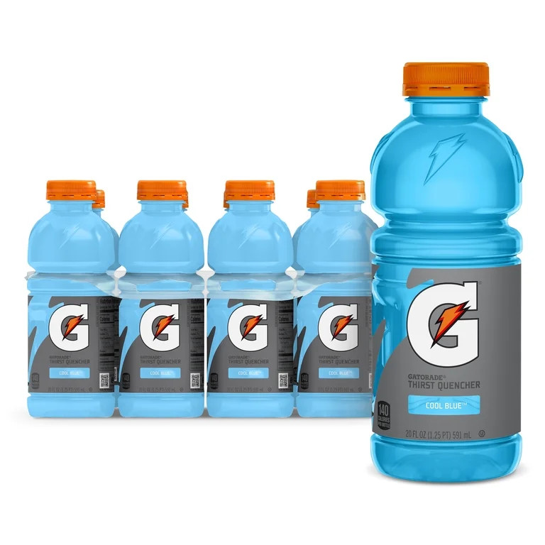 Gatorade Thirst Quencher Cool Blue Sports Drinks, 20 fl oz, 8 Count Bottles | Walmart (US)