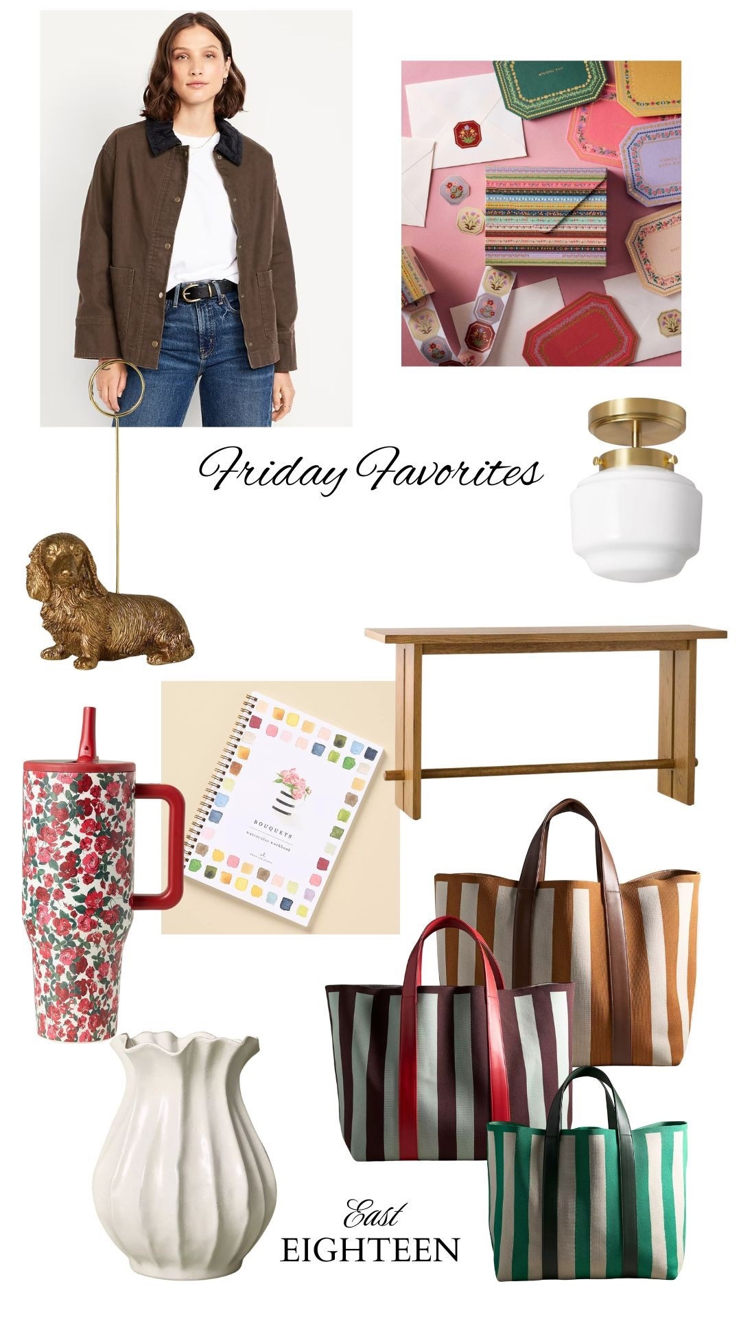 Our favorites for the week! Starting to feel the fall vibes creeping so we are leaning in!  Barn jackets from Old Navy, striped totes from Anthropologie and some gorgeous new pieces from the Hearth and Hand Target collection.

#LTKStyleTip #LTKSeasonal #LTKHome
