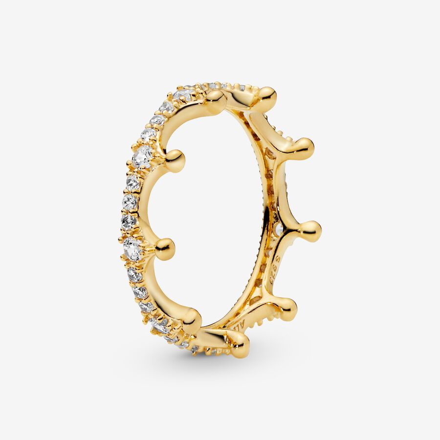 Clear Sparkling Crown Ring | Pandora (US)