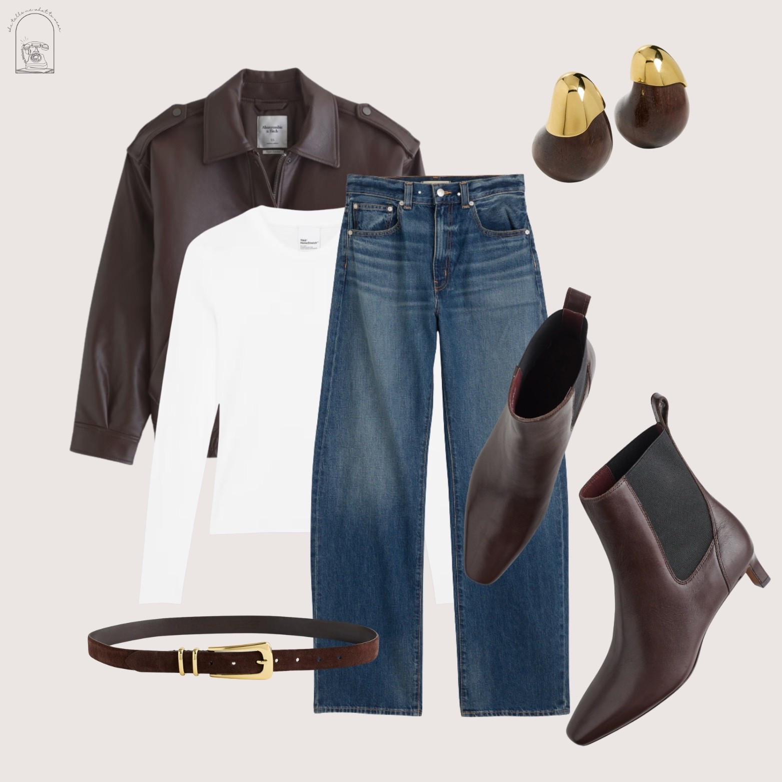 give me all the chocolate brown pieces! effortless everyday style featuring some of my favorite jeans, a brown jacket, brown leather boots, and simple earrings! 🤎 

#LTKHoliday #LTKgrwm #LTKGiftGuide