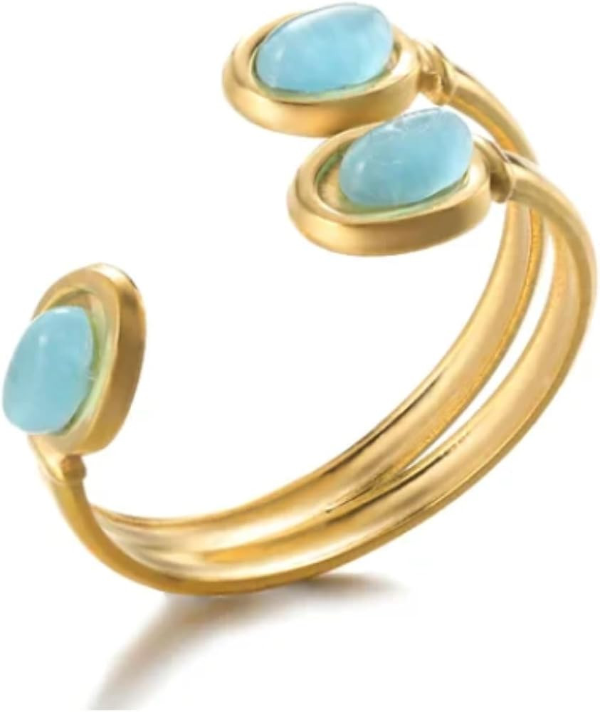 Turquoise Ring, Vintage Style Stone Jewellery for Women, Birthday, Anniversary | Amazon (UK)