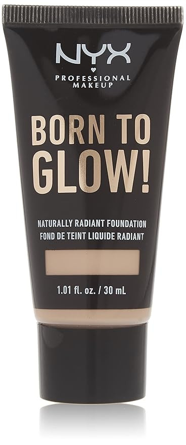 NYX PROFESSIONAL MAKEUP Born To Glow Naturally Radiant Foundation, Medium Coverage - Nude | Amazon (US)