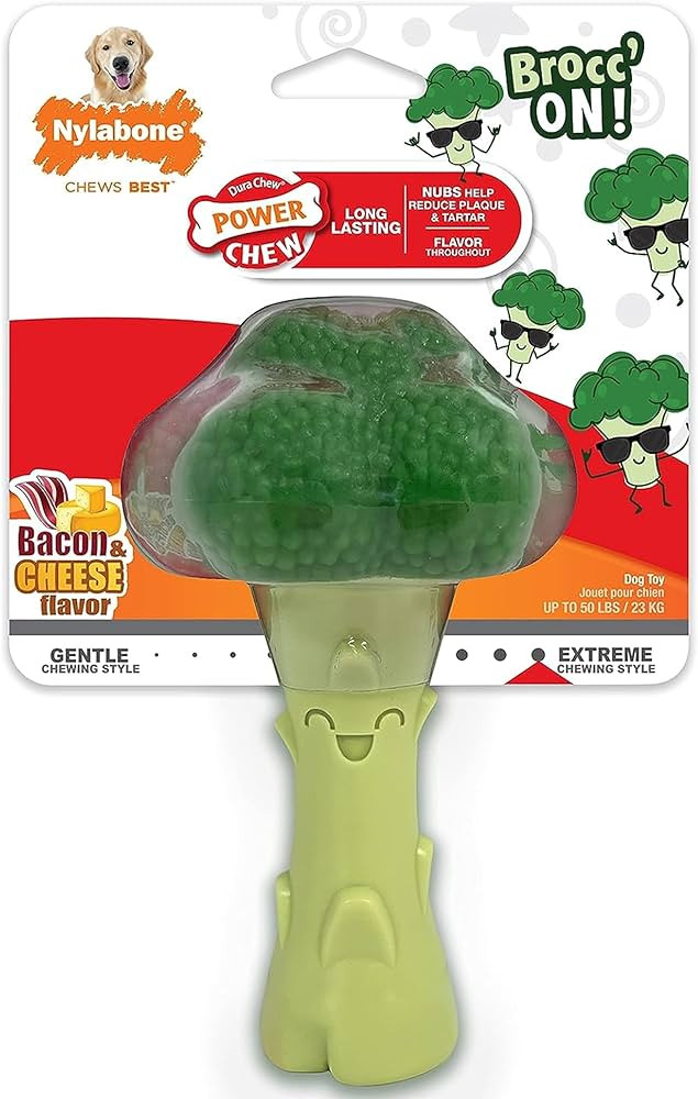 Nylabone Broccoli Dog Toy Power Chew – Cute Dog Toys for Aggressive Chewers – with a Funny Tw... | Amazon (US)