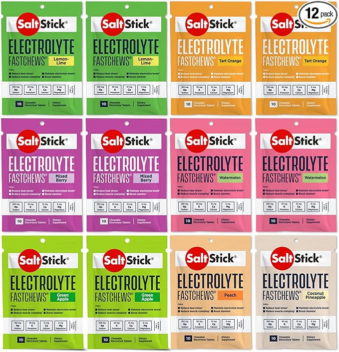 SaltStick Electrolyte FastChews Chewable Tablets | 120 Tablets - Variety Pack | Salt Tablets for ... | Amazon (US)