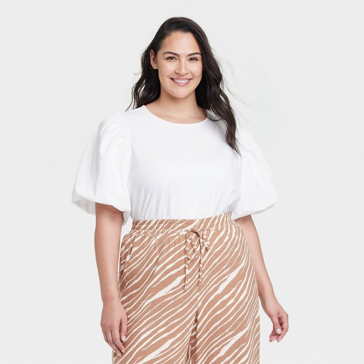 Women's Puff Short Sleeve T-Shirt - A New Day™ | Target