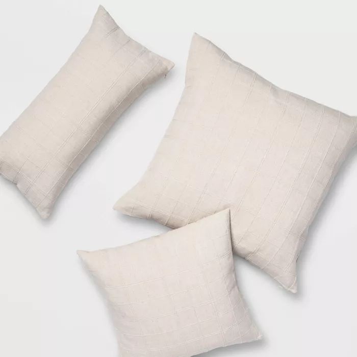 Woven Washed Windowpane Pillow - Threshold™ | Target