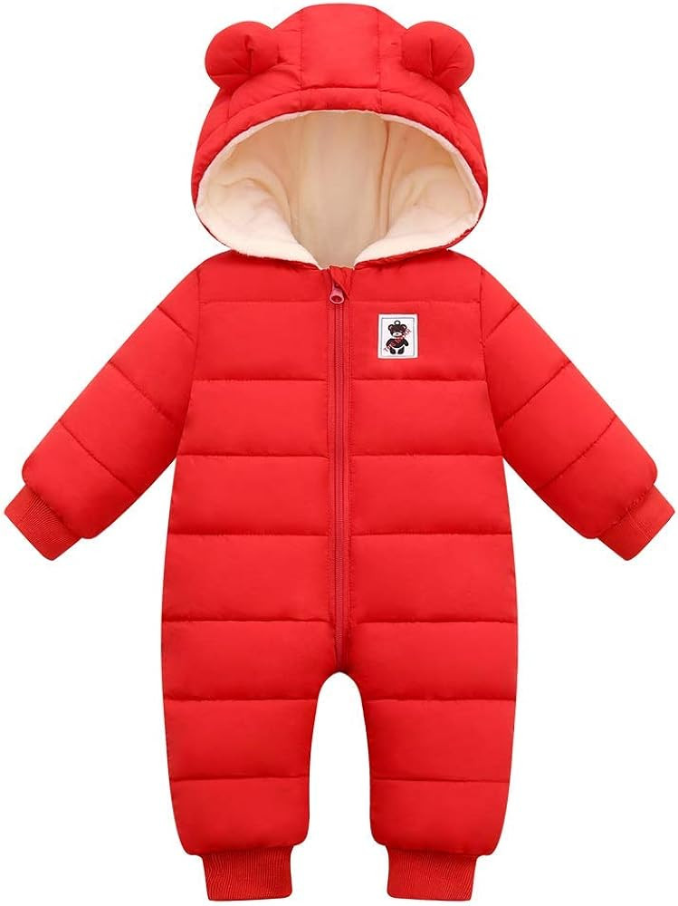 Amazon.com: CHAOJIESI Baby Hoodie Jacket Infant Newborn Jumpsuit Snow Suit Winter Zip Up Long Sle... | Amazon (US)