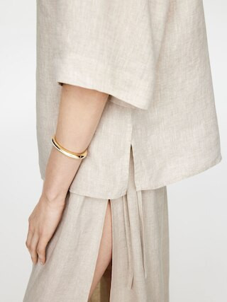 Relaxed Linen Shirt – Beige – Women – ARKET GB | Arket UK