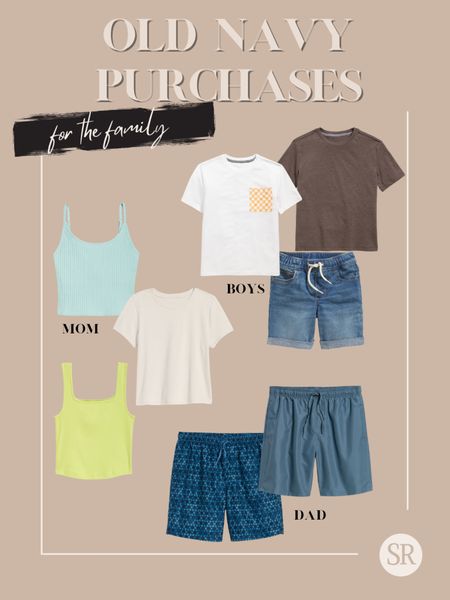 Recent Old Navy purchases for the family. So much of this is on major sale + you can use your Super Cash through the 11th! | Old Navy sale, Old Navy super cash, Family finds, Boys clothing, summer outfits, women’s tanks, swimsuits 

#LTKfamily #LTKsalealert #LTKkids