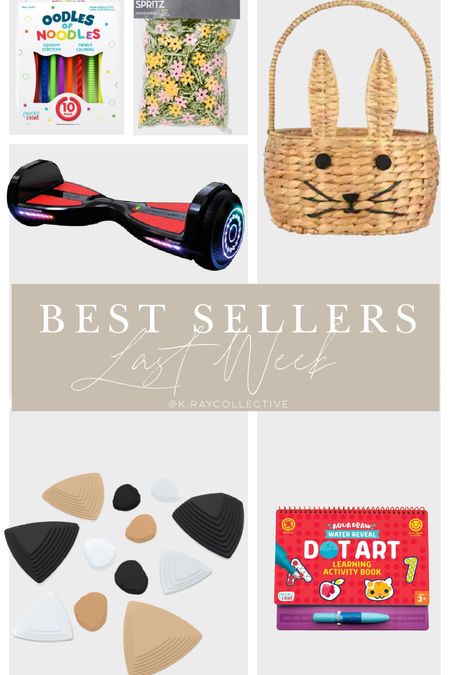 Here’s the best selling toys from our links last week!  The cutest wooden Easter basket, the hover board, my boys love, steppingstones that are great for outdoor play, our favorite travel activity book, flower paper shred for Easter baskets, and fidget toys great for your Easter baskets.

#VaselineToys #GiftsForBoys #EasterBasketIdeas #EasterBaskets #Easter #Easterbasketfillers
