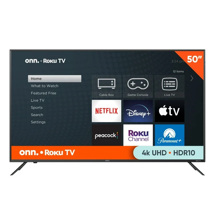 onn. 50” Class 4K UHD (2160P) LED Roku Smart TV HDR (100133204) - Walmart.com | Walmart (US)