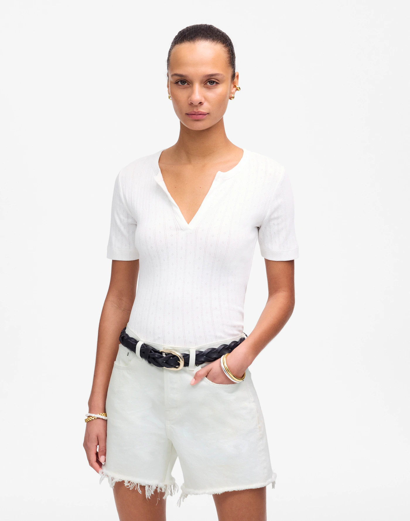 (2)The Brynn Long ShortCA$132.00Price includes dutiesColorpure whiteFITStandardSizeSize ChartSele... | Madewell