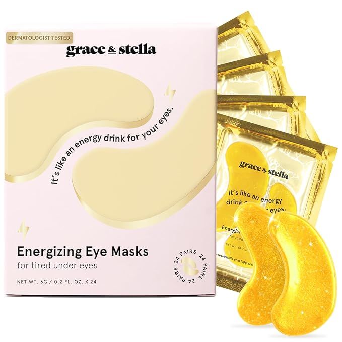 grace & stella Under Eye Mask (Gold, 24 Pairs) Reduce Dark Circles, Puffy Eyes, Undereye Bags, Wr... | Amazon (US)