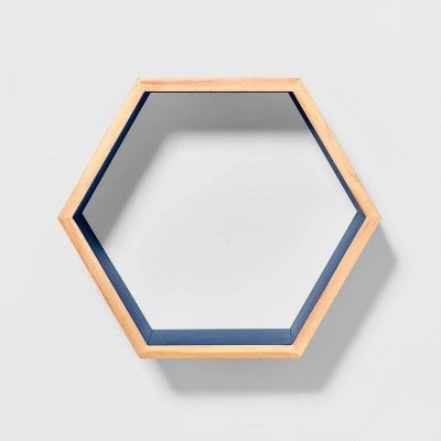 Natural Wood Hexagon Kids' Shelf - Pillowfort™ | Target