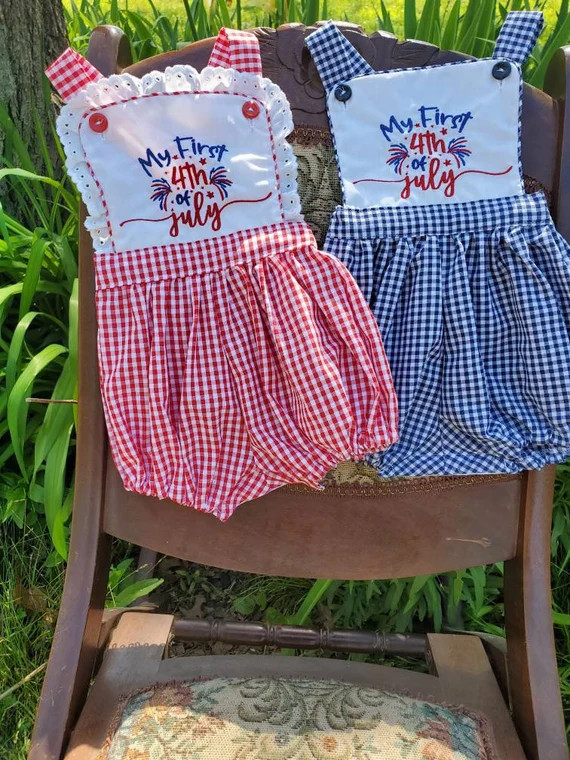 Boys or Girls traditional style bubble, first fourth of July outfit | Etsy (US)