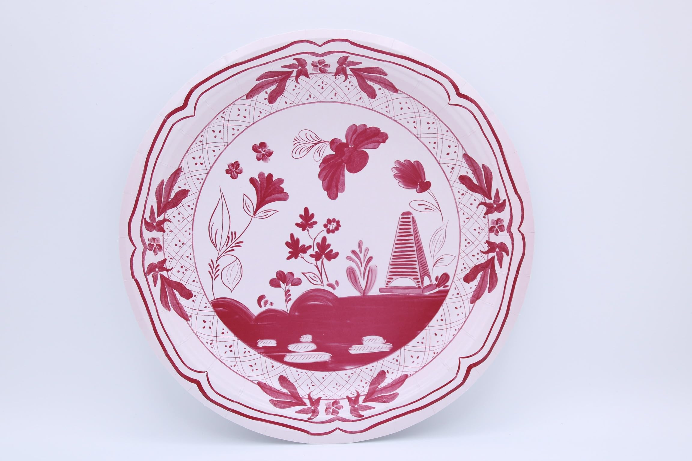 Set of 8 Beachside Pavilion Dessert Plates, 8 inches, Paper, Flamingo and Berry Pattern | Amazon (US)