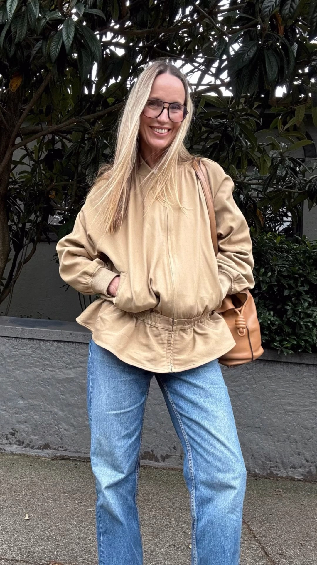 Here’s my look of the day- I first saw this jacket months ago at a press showing and have wanted it ever since so when it went on sale I was pretty excited and it still is! 
I like it best with a narrower leg line (that ruffled edge would be too much with a wider leg) so I’ve paired with my straight leg jeans (in a rigid denim - always my preference!!). 
Jacket and shoes from @bassike 
Jeans from @zara.australia

#LTKjeans #LTKwinter #LTKaustralia