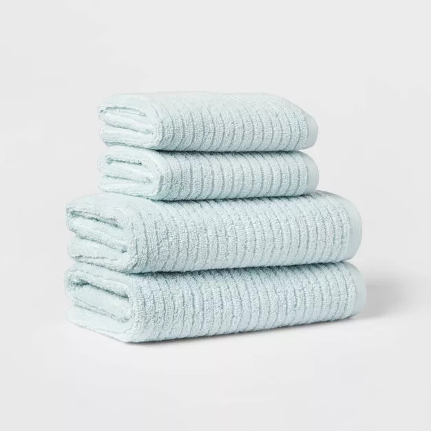 Quick Dry Ribbed Bath Towel Set - Threshold™ | Target