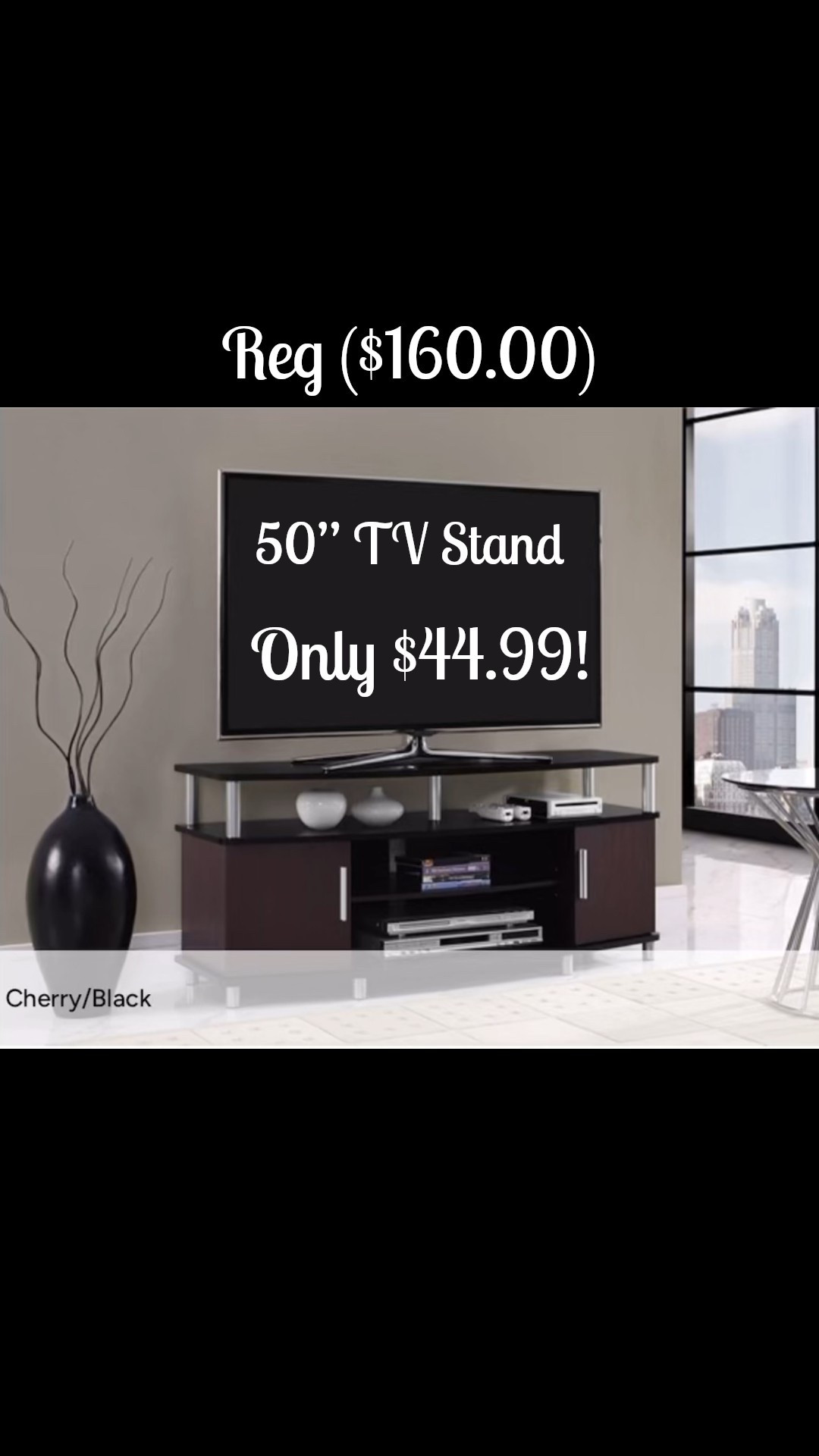 Ameriwood 50 inch TV Stand only $44.99. Regular price is $160. Perfect for the living room or a teen bedroom or the family room! This is an amazing price not to be missed!

#LTKSaleAlert #LTKHome #LTKFindsUnder50