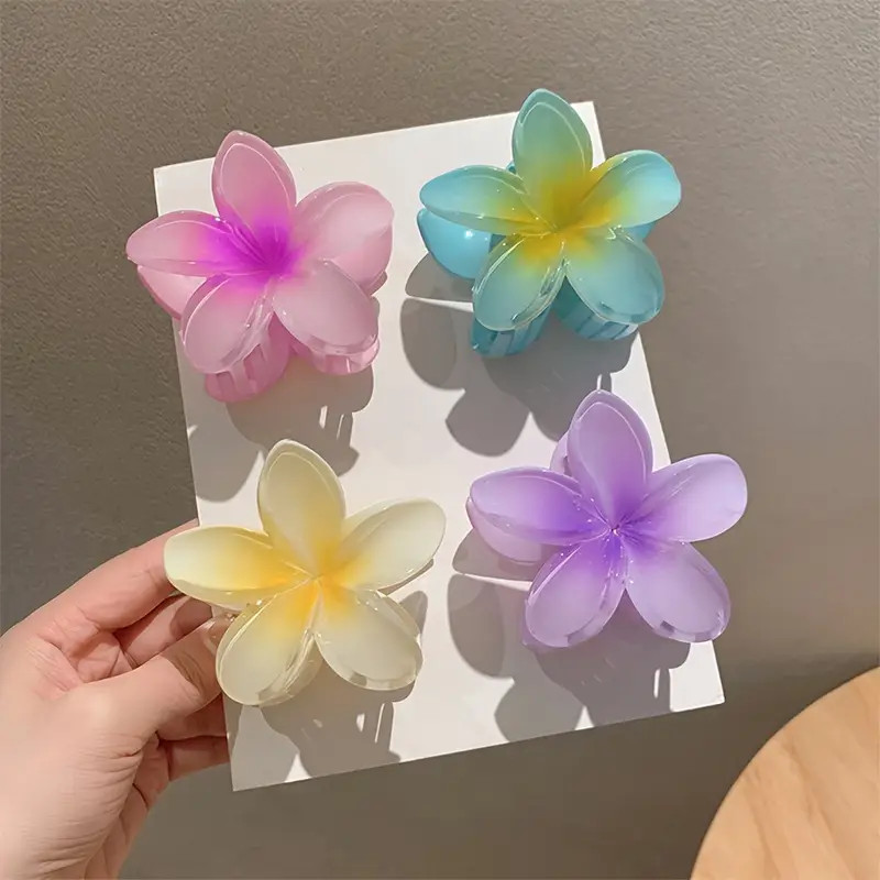 Gradient Color Flower Clip Women's Back Hair Clip Daily Face - Temu United Kingdom | Temu Affiliate Program