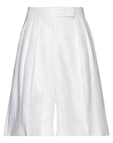 Max Mara Woman Shorts & Bermuda Shorts Ivory Size 8 Linen | YOOX (US)