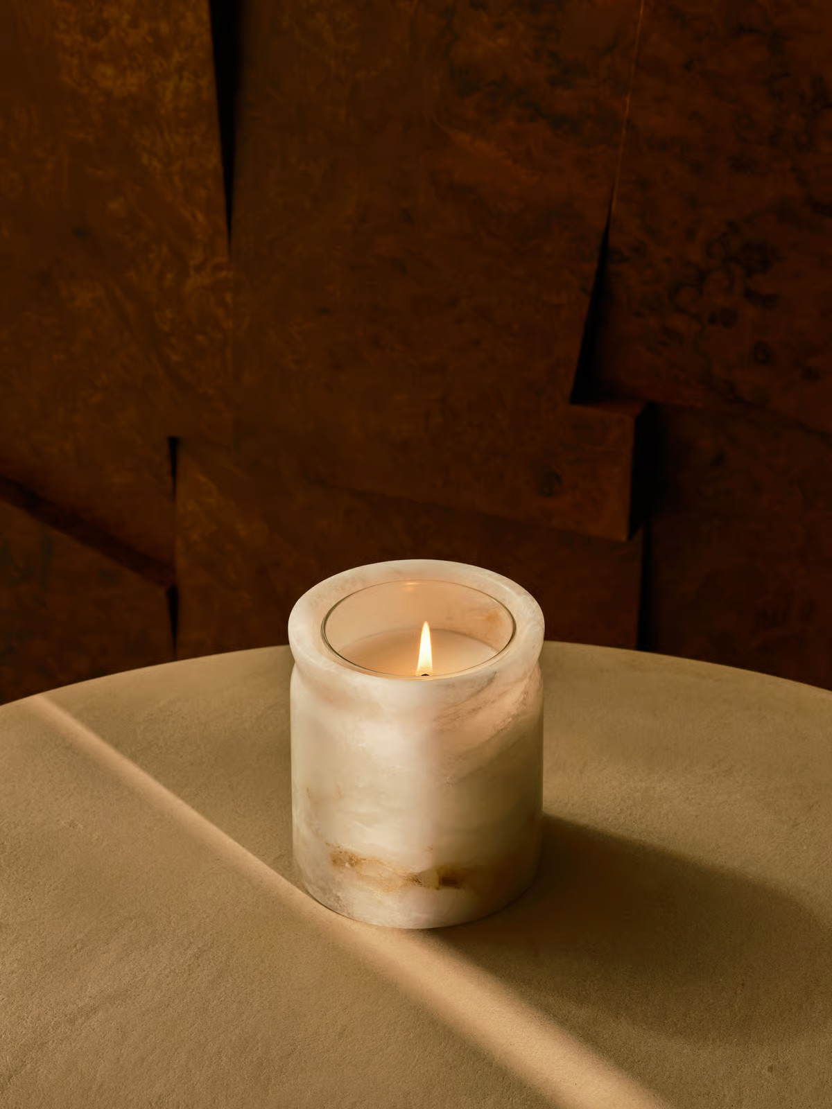 Bergamot & Mandarin Zest Alabaster Marble Candle 250g | Soho Home Ltd