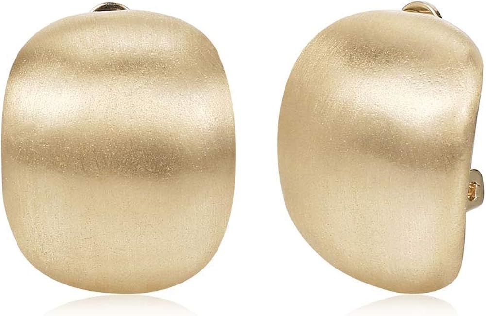 TONLUYAX Matte Gold and Silver Clip On Earrings For Women Geometric Square Casual Fashion Not Pie... | Amazon (US)