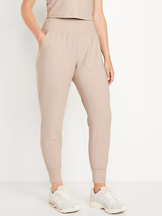 High-Waisted PowerSoft Ribbed 7/8 Joggers | Old Navy (US)
