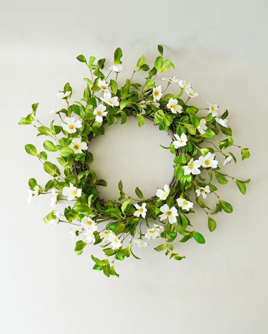 Faux Dogwood Wreath | MJHome