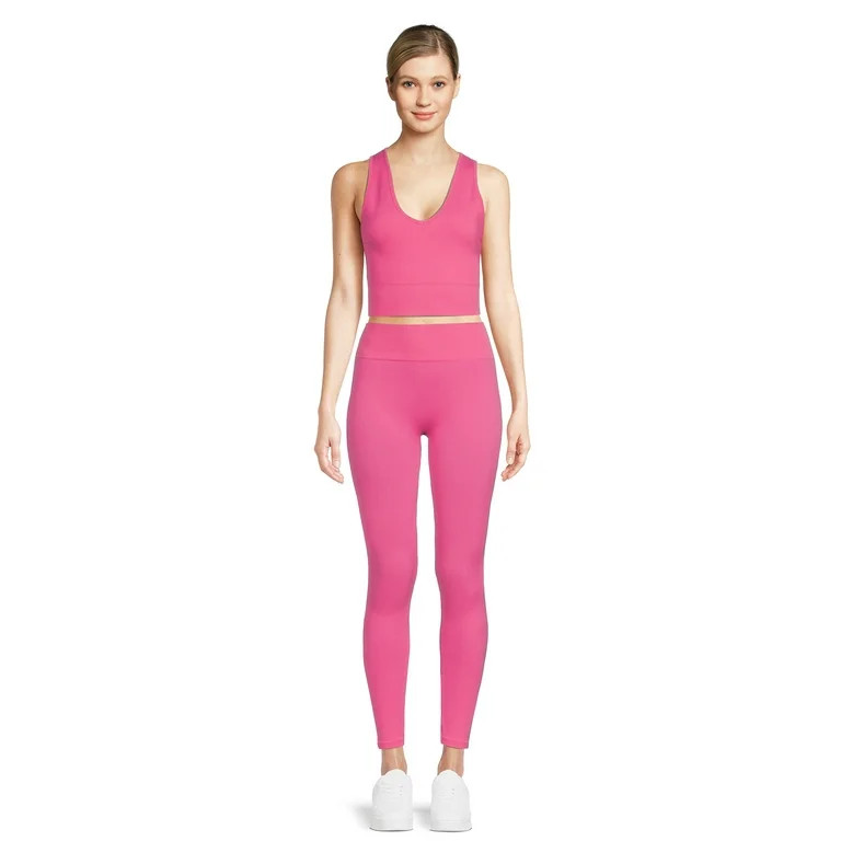 No Boundaries Juniors Seamless Tank Top and Leggings Set, 2-Piece | Walmart (US)