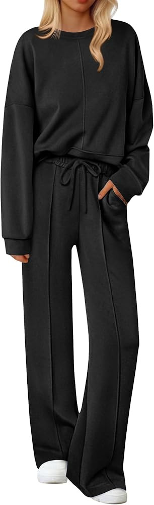 Ekouaer Pajama Sets Women 2 Piece Long Sleeve Sleepwear Cozy Pjs Loungewear | Amazon (US)
