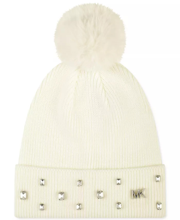 MICHAEL Michael Kors
          
        
  
      
          Women's Rhinestone Cuff Pom Pom Hat | Macys (US)