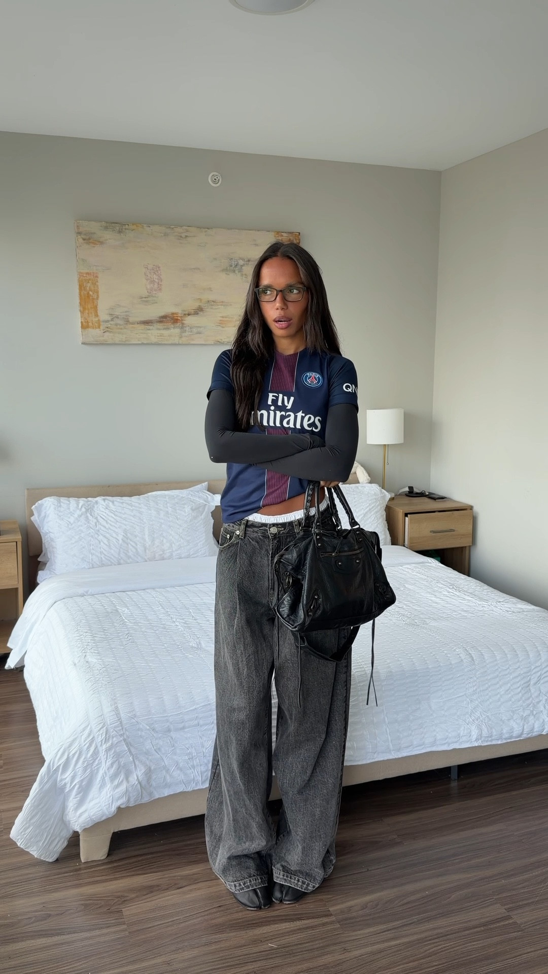 Jersey is kids size from Depop 