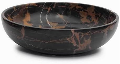 Large Black and Brown Marble Fruit Bowl, Decorative Stone Bowl Centerpiece - 12 Inch | Amazon (US)