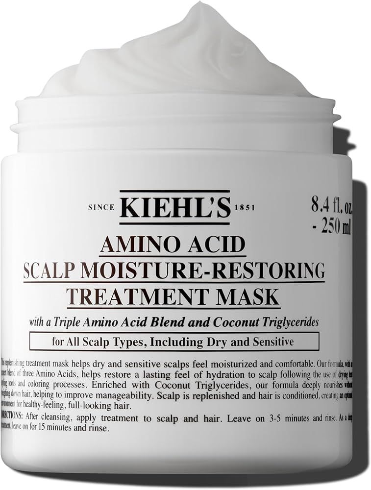 Kiehl's Amino Acid Moisture-Restoring Dry Scalp Treatment, Moisturizing Scalp Hair Mask for All H... | Amazon (US)