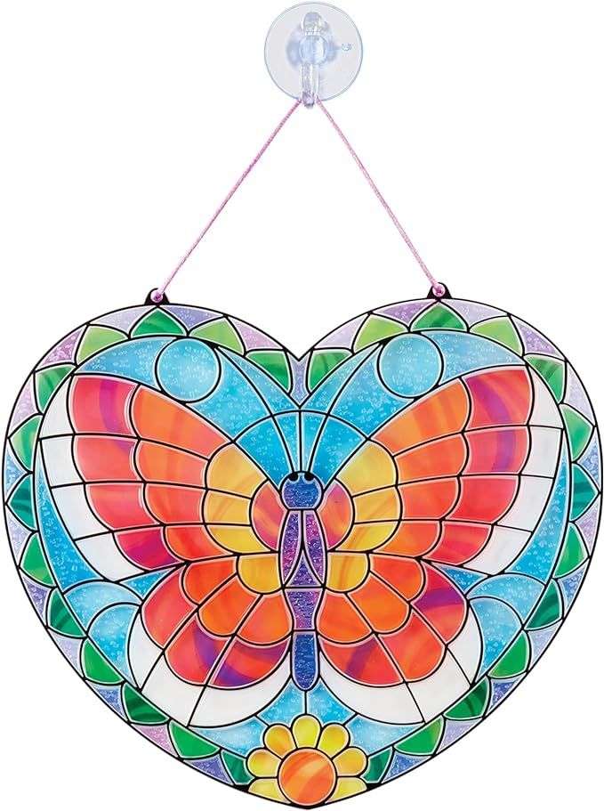 Melissa & Doug Stained Glass Butterfly Art Craft Kit for Kids Ages 5+ | Amazon (US)