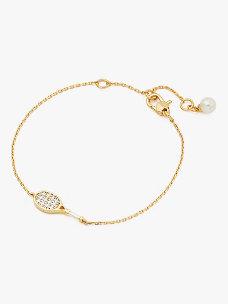 queen of the court tennis racket line bracelet | Kate Spade (US)