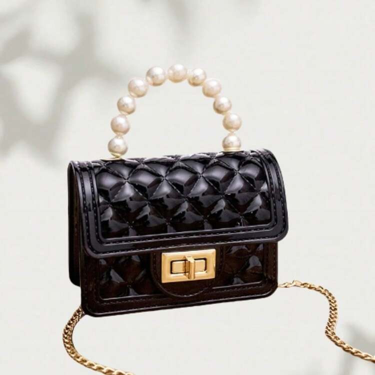 Colorful Jelly Bag Cute Candy Bag Small Square Bag Crossbody Bag With Chain Shoulder Strap And Wallet | SHEIN