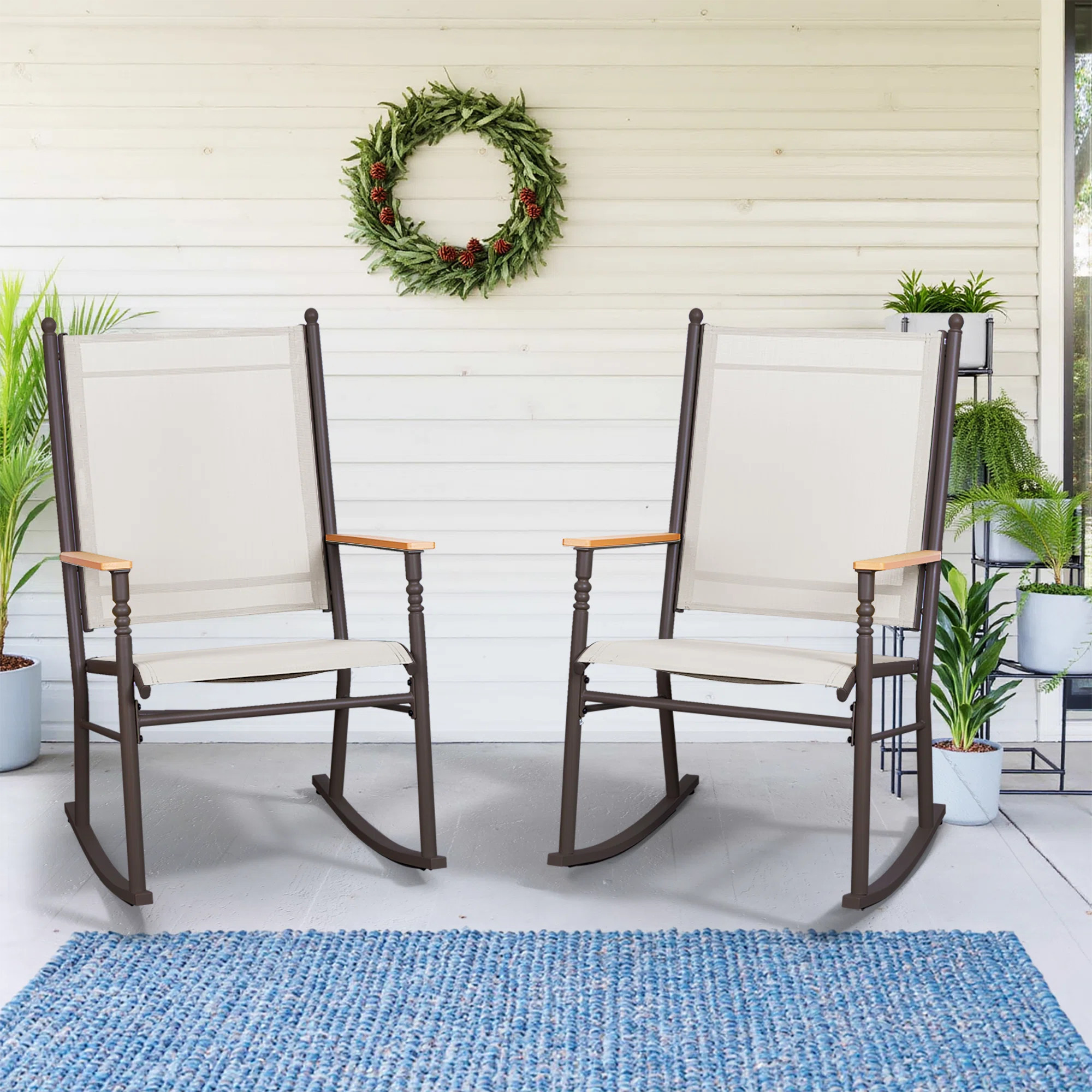 2 - Person Outdoor Patio Rocking Chairs | Wayfair North America