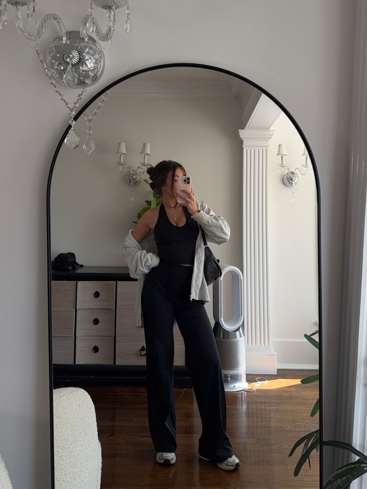 top is paragon fitwear 
size small pants 
size small zip up