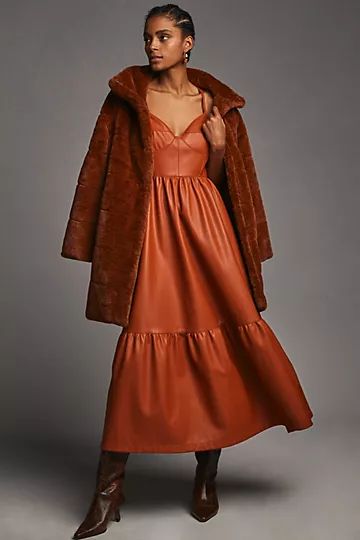Pilcro Structured Faux Leather Dress | Anthropologie (US)