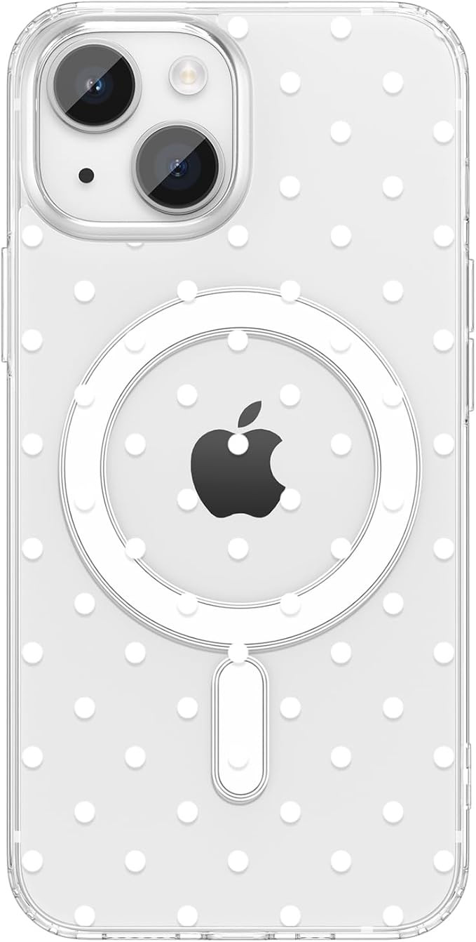 ZTOFERA Magnetic for iPhone 15 Case,Cute Polka Dot Phone Case Aesthetic Striped Clear Trendy Slim... | Amazon (US)