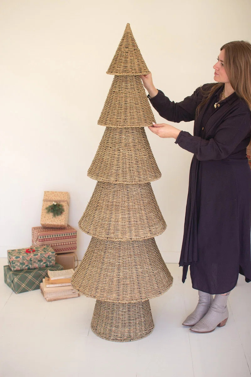 Kalalou Handcrafted Wild Vetch Vine Christmas Tree \u2013 Farmhouse Holiday Accent | Wayfair North America