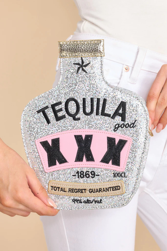 Too Far Gone Silver Tequila Bag | Red Dress 