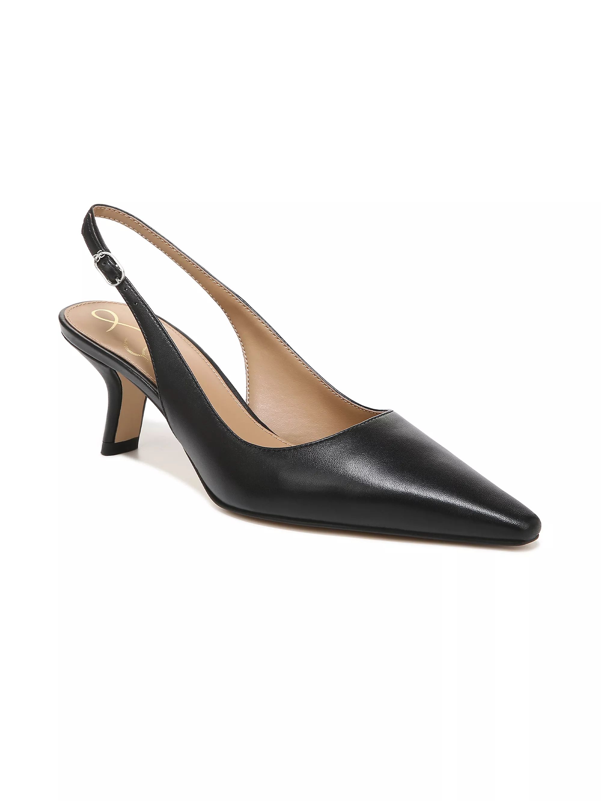 Bianka Sling 57MM Leather Pointed Slingback Pumps | Saks Fifth Avenue