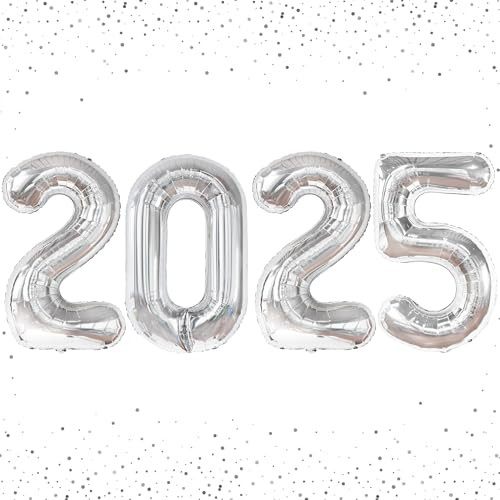KatchOn, Giant Silver 2025 Balloon Numbers - 42 Inch, New Years Balloons | 2025 Balloons Silver for Happy New Years Decorations 2025 | Mylar 2025 Silver Balloons for New Years Eve Party Supplies 2025 | Amazon (US)