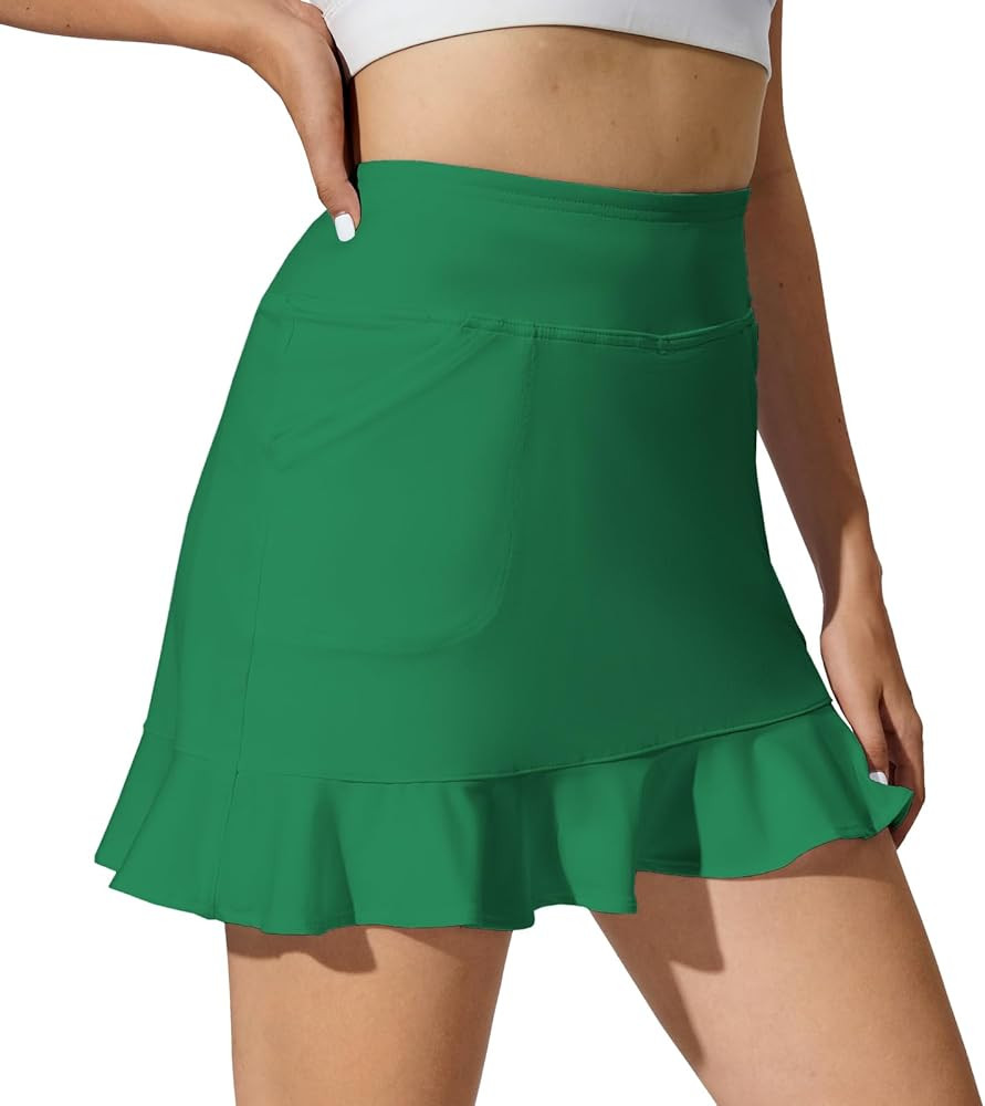 M MOTEEPI Women's Golf Skorts with Pockets High Waisted Tennis Skirt for Women Built-in Shorts 20... | Amazon (US)
