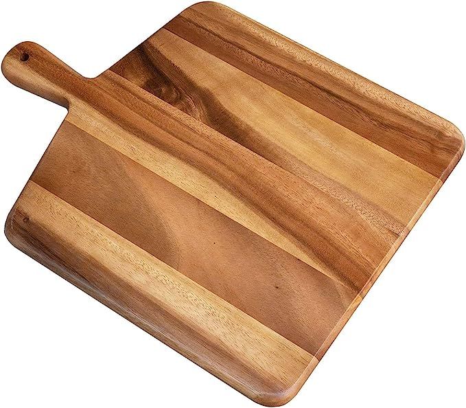 Villa Acacia Wide Serving Board and Cheese Board 17 x 13 Inch with Handle | Amazon (US)